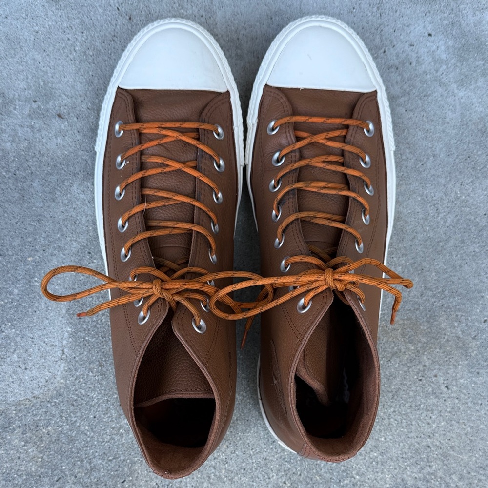 Converse Brown Leather Sneakers